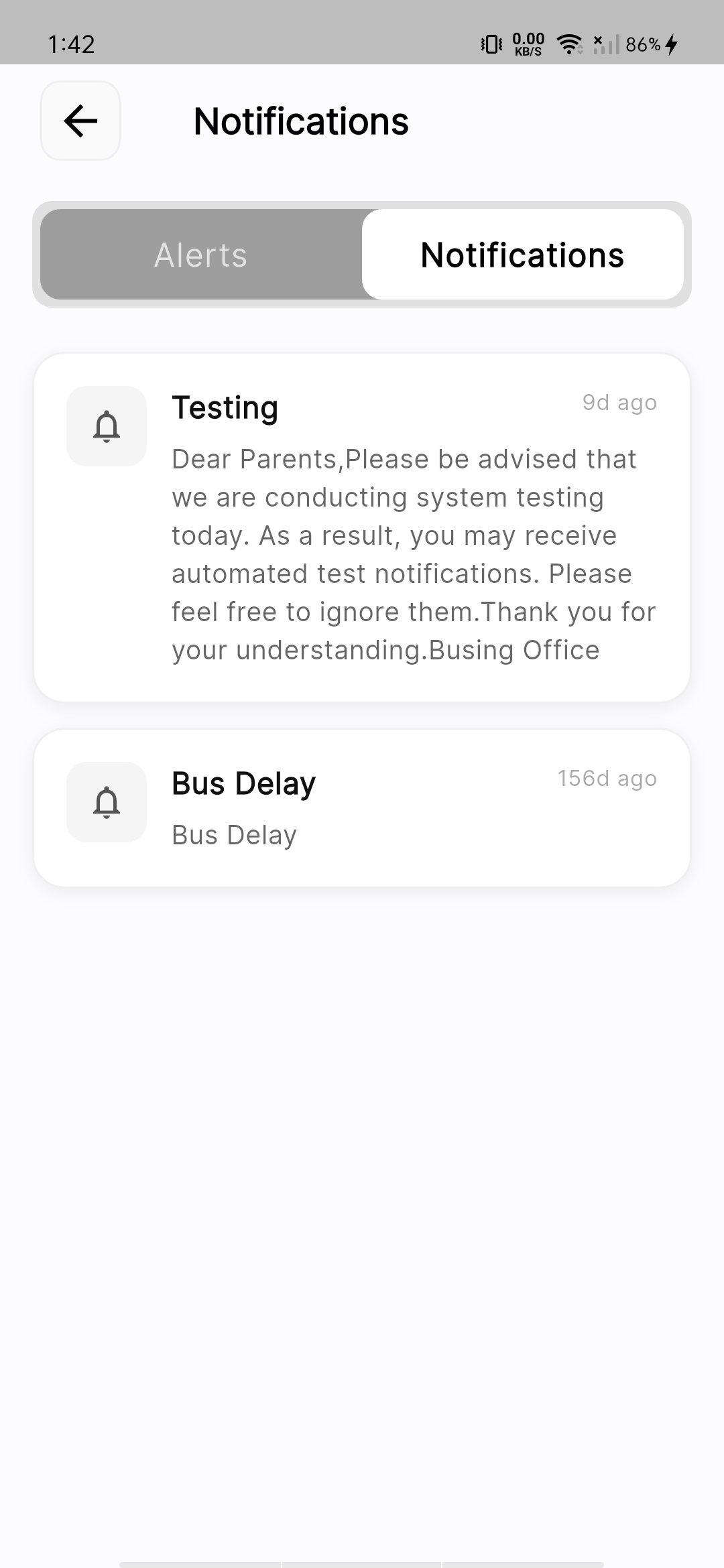BAS Connect+ screen
